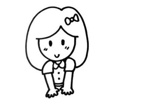 全身彩色小女孩简笔画怎么画 漂亮可爱小女孩简笔画画法