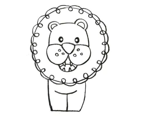 简单彩色狮子简笔画怎么画 凶猛霸气狮子简笔画教程