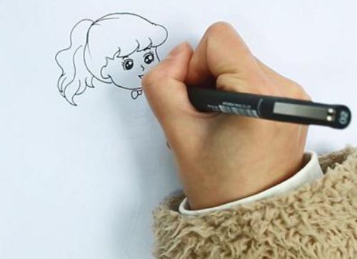 服务员穿工作服简笔画图解 卡通彩色服务生简笔画怎么画