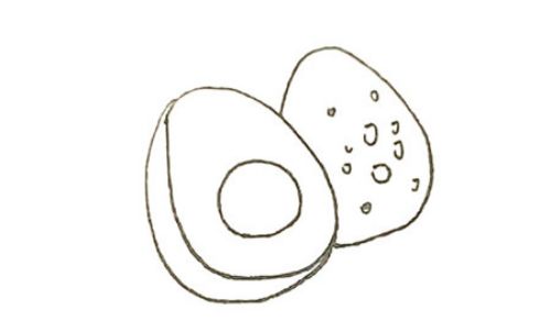 可爱牛油果简笔画教学 手绘萌图牛油果简笔画怎么画