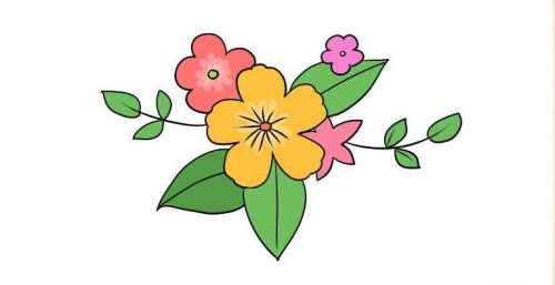 简单又好看花朵简笔画怎么画 彩色花朵简笔画画法步骤