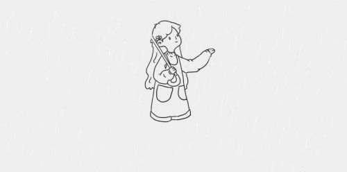 打伞的小女孩简笔画图片大全 彩色打伞的小女孩简笔画怎么画