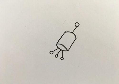 卡通彩色人造卫星简笔画教学步骤 带涂颜色人造卫星简笔画怎么画