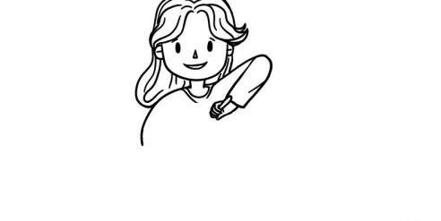 吃西瓜的小女孩简笔画怎么画 可爱女孩吃西瓜简笔画 步骤
