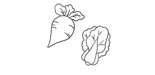 带颜色蔬菜简笔画图片大全 简单颜色蔬菜简笔画教学步骤