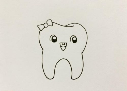 儿童可爱牙齿简笔画怎么画 彩色牙齿简笔画画法图解