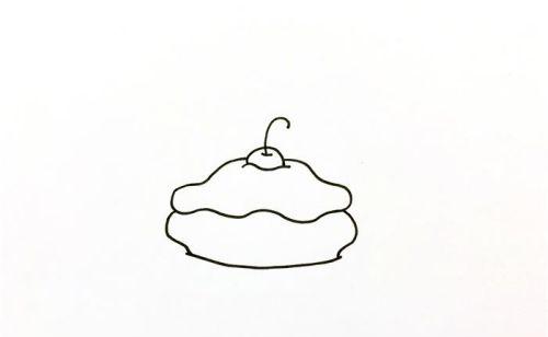 蛋糕简笔画儿童画怎么画 简单又漂亮蛋糕简笔画图片大全