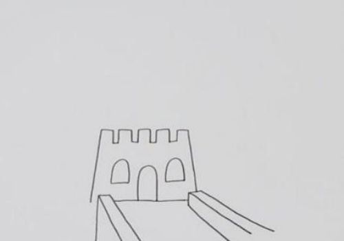 简单又漂亮彩色长城简笔画怎么画 彩色长城简笔画步骤图解