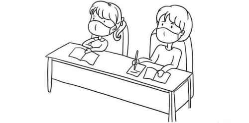 学生戴口罩上课简笔画怎么画 戴口罩的小朋友简笔画步骤
