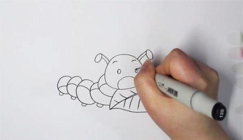 卡通儿童毛毛虫简笔画怎么画 彩色可爱毛毛虫简笔画图片大全