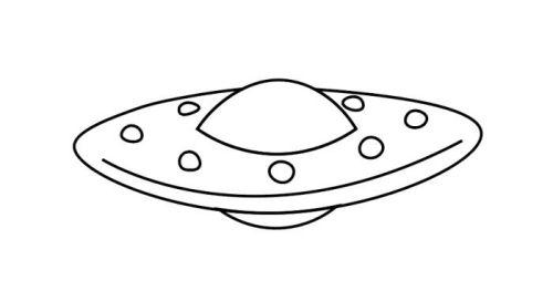 带颜色太空飞船简笔画怎么画 科幻彩色太空飞船简笔画教程画法