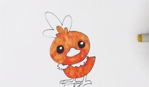 简单漂亮小鸡简笔画怎么画 带颜色小鸡简笔画画法教学
