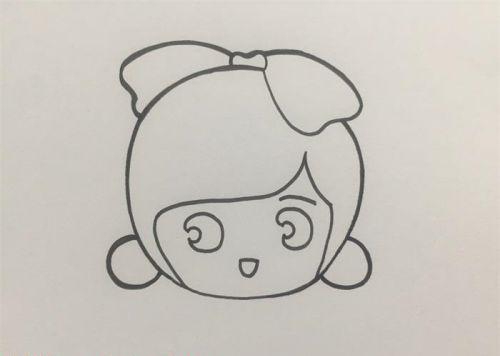 可爱丸子头小女孩简笔画怎么画 丸子头小女孩简笔画图片大全