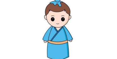 彩色简单古代人简笔画画法图解 全身古代人简笔画怎么画