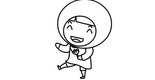 穿雨衣的小孩简笔画教学画法 彩色穿雨衣的小孩简笔画怎么画