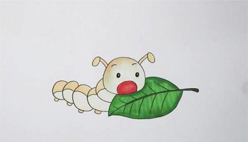 卡通儿童毛毛虫简笔画怎么画 彩色可爱毛毛虫简笔画图片大全