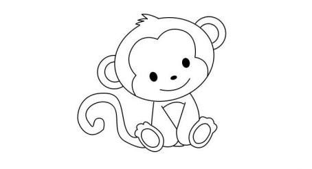 简单又漂亮小猴子简笔画步骤画法 带颜色的小猴子简笔画怎么画
