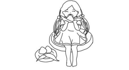 吃粽子的小女孩儿童简笔画画法步骤 可爱的小粽子简笔画怎么画