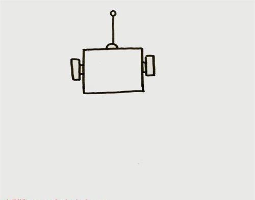 彩色可爱机器人简笔画教学画法 儿童简单机器人简笔画怎么画