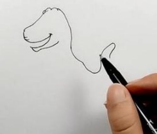 彩色霸王龙简笔画儿童画步骤画法 霸气又简单霸王龙简笔画怎么画