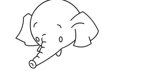 简单儿童大象简笔画怎么画 彩色可爱大象简笔画图片大全