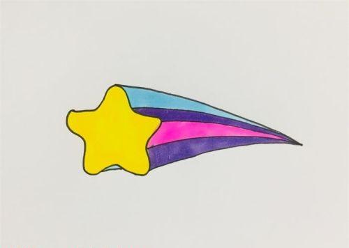 彩色流星简笔画怎么画 带颜色流星简笔画图片大全