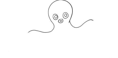 涂色章鱼简笔画儿童画画法 可爱章鱼简笔画怎么画