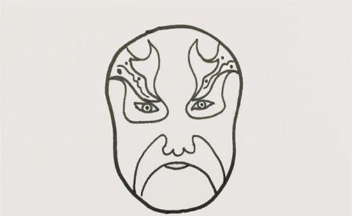 彩绘儿童脸谱简笔画教程带步骤 简单涂色脸谱简笔画怎么画