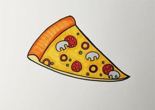 披萨的简笔画图片大全大图 卡通图片披萨的简笔画怎么画