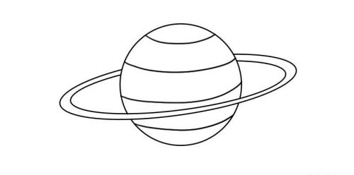 涂色银河系星球简笔画图解教学 彩色可爱星球简笔画怎么画