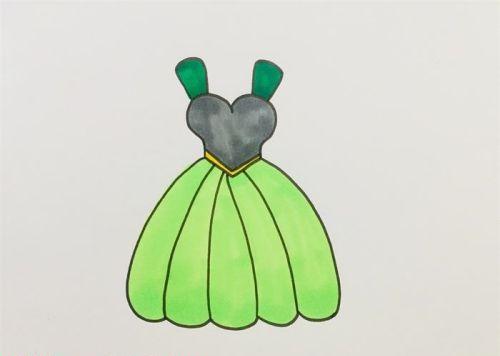 连衣裙裙子简笔画教程画法 简单又漂亮裙子简笔画怎么画