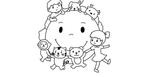 手拉手保护地球简笔画步骤画法 保护地球简笔画儿童画怎么画