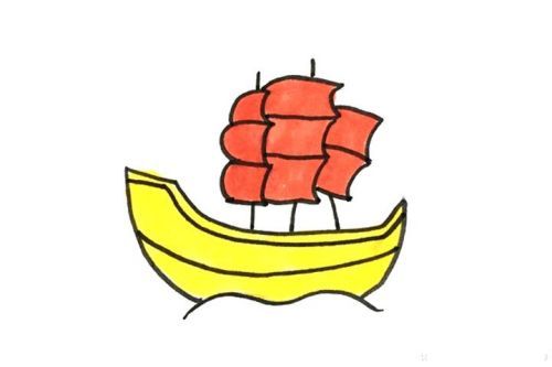 简单又好看帆船简笔画画法教程 乘风破浪帆船简笔画怎么画