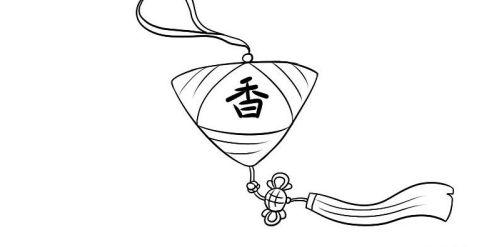 简单漂亮香包简笔画教学 端午节艾草香包简笔画怎么画