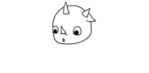 三角龙简笔画儿童画怎么画 幼儿园小班三角龙简笔画步骤画法