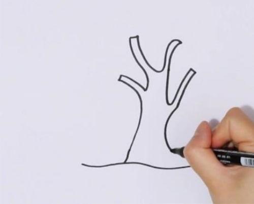 柳树简笔画图片带颜色 简单又好看柳树简笔画教程步骤