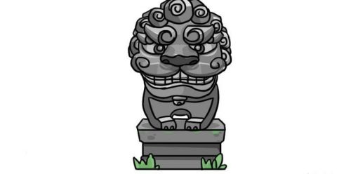 简单石狮子简笔画图片大全 石狮子简笔画儿童画怎么画