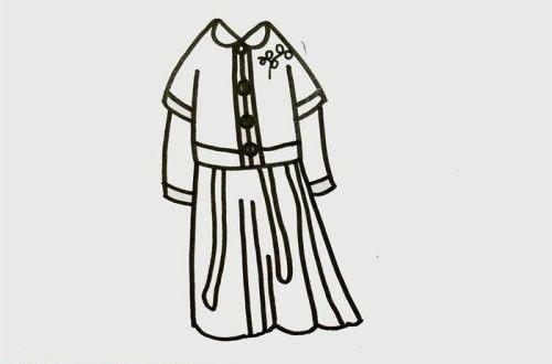 彩色裙子简笔画步骤图解 简单又漂亮裙子简笔画怎么画