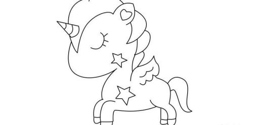 可爱梦幻独角兽简笔画图片大全 简单又漂亮独角兽简怎么画笔画