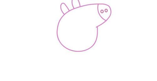 彩色简单佩奇简笔画怎么画  简单漂亮佩奇简笔画画法图解