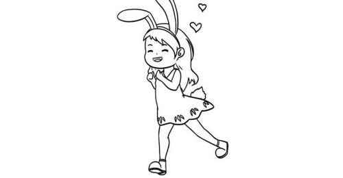 全身彩色小女孩简笔画怎么画 可爱又简单小女孩简笔画画法教学