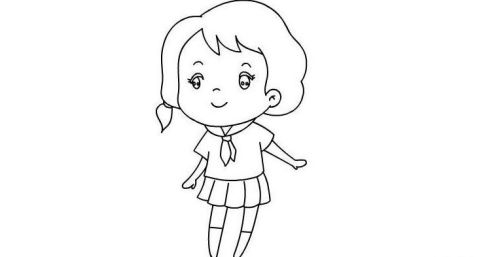 漂亮可爱动漫小女孩简笔画步骤 手帐动漫小女孩简笔画怎么画
