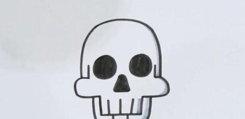 吓人简单骷髅头简笔画步骤教学 可爱骷髅头简笔画怎么画