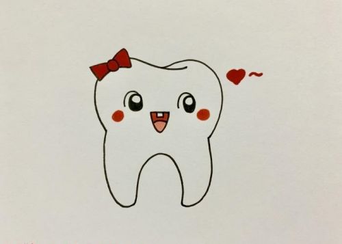 儿童可爱牙齿简笔画怎么画 彩色牙齿简笔画画法图解
