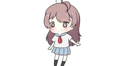 漂亮可爱小女孩简笔画怎么画 卡通穿校服小女孩简笔画步骤教学