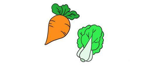 带颜色蔬菜简笔画图片大全 简单颜色蔬菜简笔画教学步骤