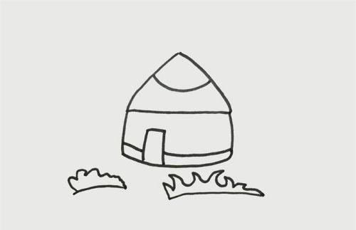 彩色蒙古包简笔画怎么画 带颜色蒙古包简笔画图片大全