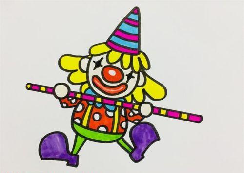 彩色小丑简笔画画法教程 简单又好看小丑简笔画怎么画