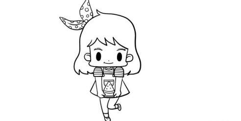 吃西瓜的女孩简笔画教程画法 动漫版西瓜女孩简笔画怎么画