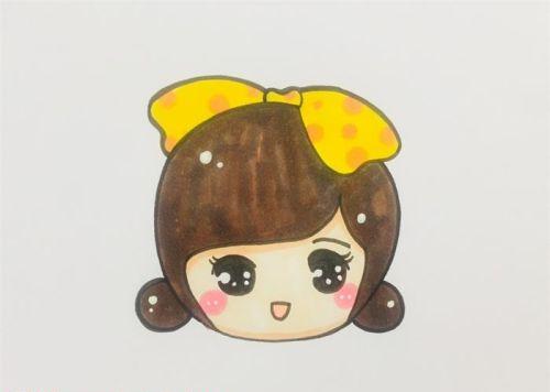 可爱丸子头小女孩简笔画怎么画 丸子头小女孩简笔画图片大全